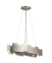 Load image into Gallery viewer, Satin Nickel Moderne 2 Light 34&quot; Wide LED Abstract Linear Chandelier (Also available in Olde Bronze and 27&quot; round)