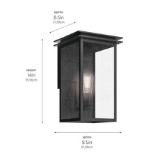Load image into Gallery viewer, Kichler Lighting 39541 Arkville 14&quot; 1 Light Outdoor Wall Light Textured Black