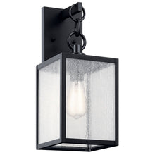 Load image into Gallery viewer, Lahden 1 Light 17 inch Black Outdoor Wall Sconce, Medium