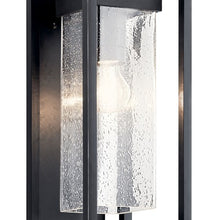 Load image into Gallery viewer, Mercer 1 Light 16 inch Black with Silver Highlights Outdoor Wall, Medium