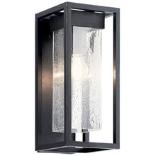 Load image into Gallery viewer, Mercer 1 Light 16 inch Black with Silver Highlights Outdoor Wall, Medium