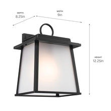 Load image into Gallery viewer, Noward 1 Light 12.25 inch Black Outdoor Wall Sconce, Large