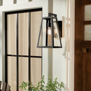 Delison 1 Light 16.75 inch Black Outdoor Wall Sconce