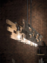 Load image into Gallery viewer, Anvil Iron Cuyahoga Mill 5 Light 44&quot; Wide Linear Chandelier with reclaimed wood