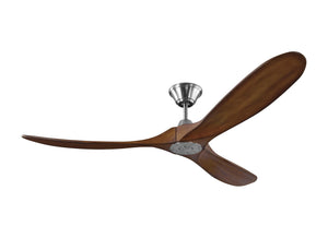 60" Maverick Ceiling Fan Hand Carved Balsa Wood Blades (7 color options)