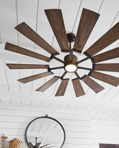 Prairie LED ceiling fan collection (62" or 72" & two color options)
